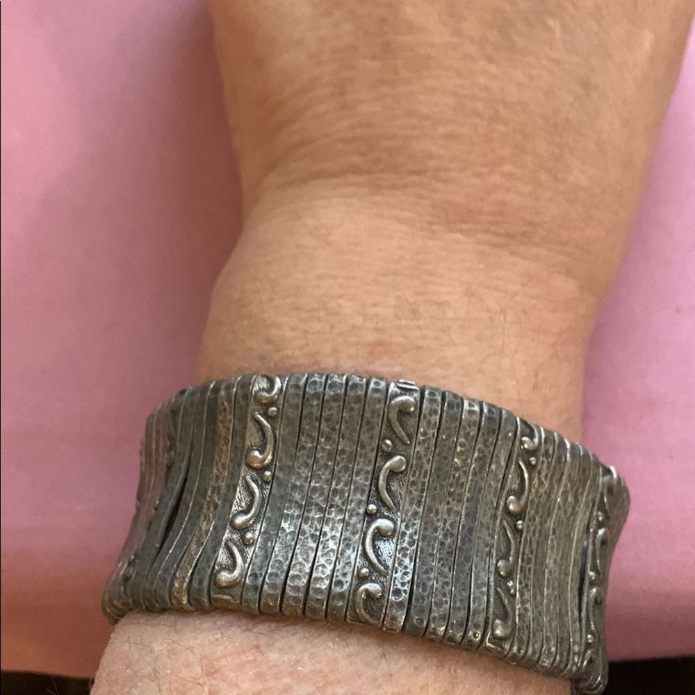 Silver Textured Bracelet - Picture 8 of 13